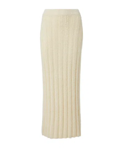 Khaite Claire Silk And Cashmere Maxi Skirt In Neutral