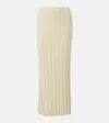 Khaite Claire Silk And Cashmere Maxi Skirt In Beige