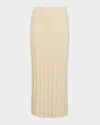 Khaite Claire Silk And Cashmere Maxi Skirt In Cream