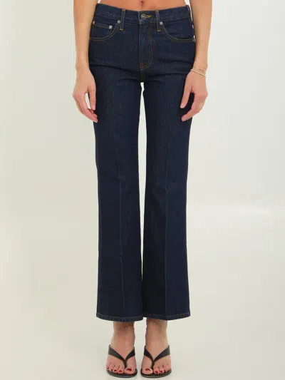Khaite Clara Flare Jeans In Blue