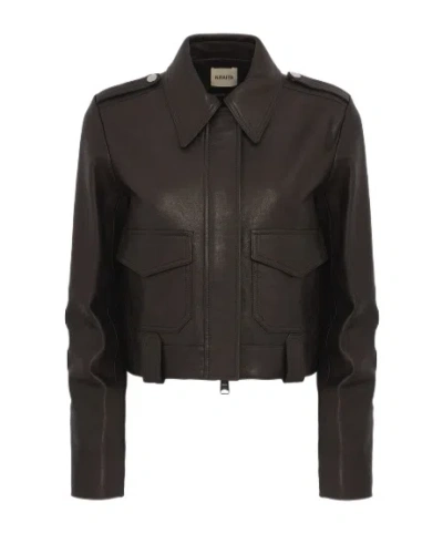 Khaite Classic Lapel Coat In Black