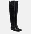 Khaite Clive 35 Leather Over-the-knee Boots In Black