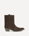 Khaite Brown Calf Leather Bos Taurus Ankle Boots In Brown