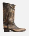 Khaite Clive Leather Boots In Black