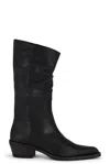 Khaite 45mm Leather Pointed-toe Boots In Black