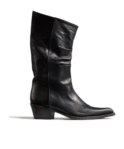 KHAITE 45MM LEATHER POINTED-TOE BOOTS