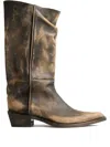 Khaite Calf Leather Pointed-toe Boots In Multi