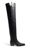 Khaite Clive Over-the-knee Leather Boots In Black