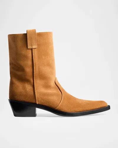 Khaite Clive 35 Suede Ankle Boots In Brown