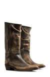 Khaite Clive Leather Boots In Neutral