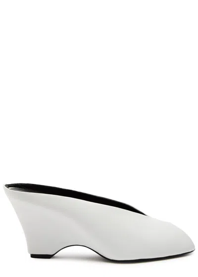 Khaite Cloak 75 Leather Mule In White