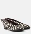 Khaite Cloak 75 Studded Leather Wedge Mules
