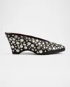 Khaite 70mm Metallic-studded Heeled Mules