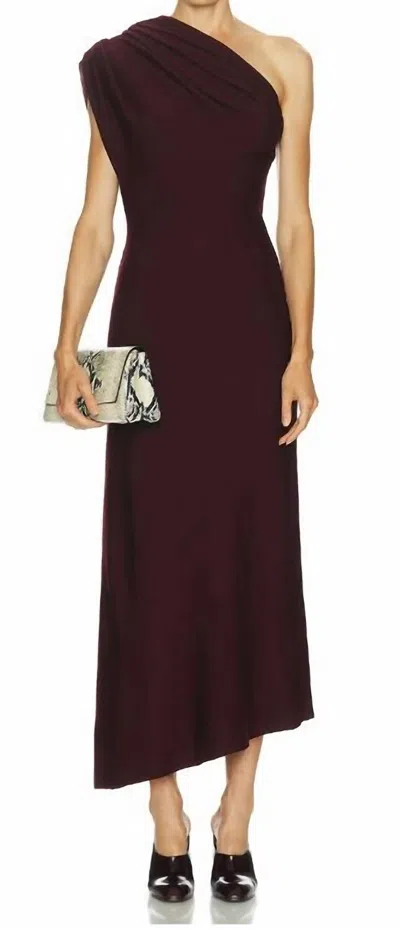 Khaite Coast Dress In Jam In Brown