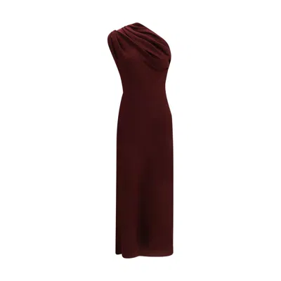 Khaite Coast Dress In Merino Wool In Brown