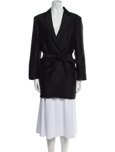 Pre-owned Khaite Coat In Black