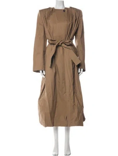 Pre-owned Khaite Coat In Brown