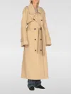 Khaite Maslow Cotton-nylon Twill Trench Coat In Beige