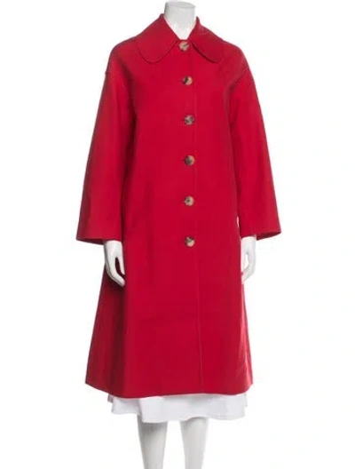 Pre-owned Khaite Coat In Red