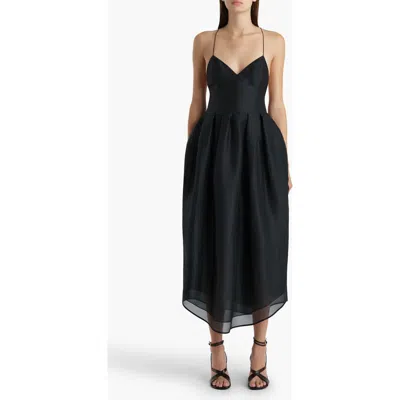 Khaite Colette Silk Organza Gown In Black