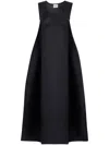 Khaite Coli Flared Maxi Dress In Black