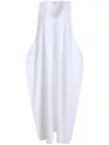Khaite Coli Cotton-poplin Midi Dress In White