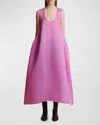 Khaite Coli Flared Maxi Dress In Orchid
