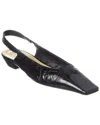 Khaite Colin Crinkled-leather Slingback Pumps In Black