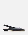 Khaite Colin Crinkled-leather Slingback Pumps In Black
