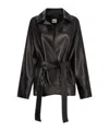 Khaite Alder Belted Oversized Jacket In Black