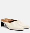 Khaite Colt 50 Leather Mules In White