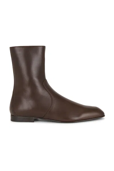 Khaite Colt Ankle Boot In Brown