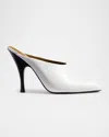 Khaite Colt Calfskin Stiletto Mules In White