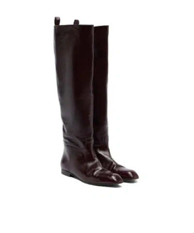 Khaite Colt Leather Knee-high Boots In White