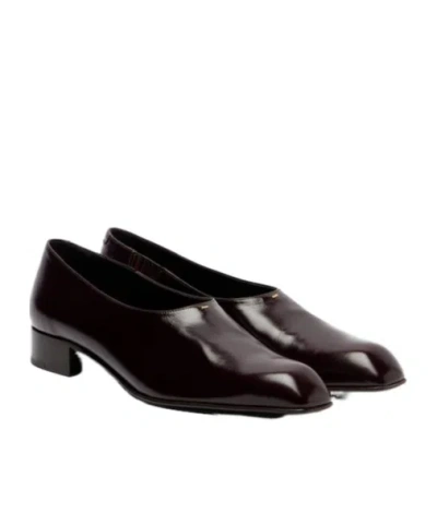 Khaite Colt Leather Loafers In Brown