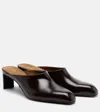 Khaite Colt 50 Glossed Leather Mules In Black