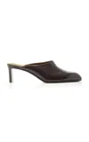 Khaite Colt Leather Mules In Burgundy