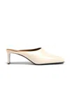 Khaite Colt Leather Mules In White