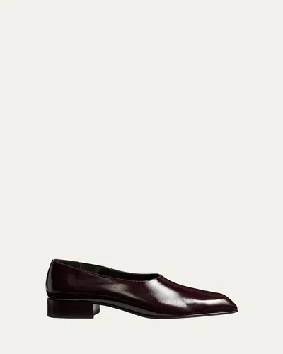 Khaite Colt Leather Slip-on Loafers In Animal Print