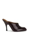 Khaite 100mm Colt Leather Mules In Burgundy