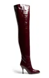Khaite Colt Over-the-knee Leather Boots In Burgundy