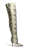 Khaite Colt Over-the-knee Python-effect Leather Boots