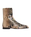 Khaite Colt Python-embossed Leather Bootie In Animal Print