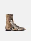 Khaite Colt Python-embossed Leather Bootie In Brown