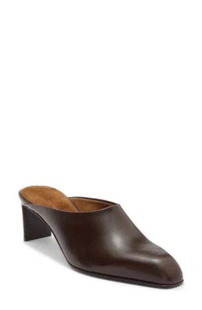 Khaite Colt Square Toe Mule In Brown