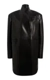 Khaite Comelle Boxy Plongé Leather Coat