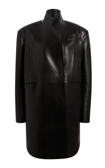 Khaite Comelle Boxy Plongé Leather Coat