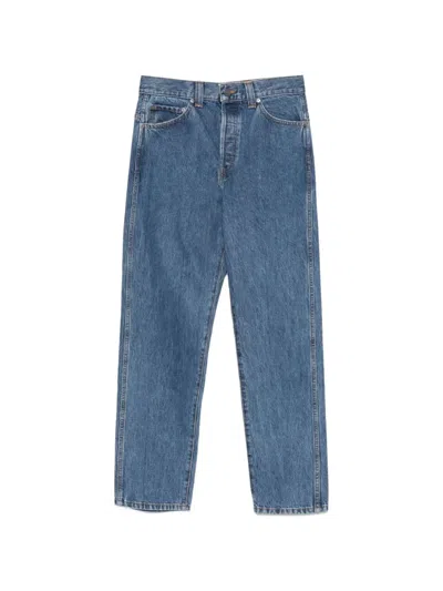 Khaite Corben Belt-loop Jeans In Blue