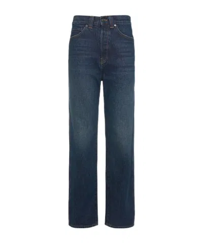 Khaite Corben Denim Straight Jeans In Blue