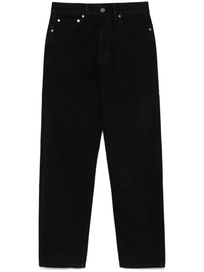 Khaite Albi Tapered-leg Jeans In Schwarz